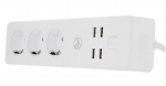 Tellur WiFi Power Strip, 3 Outlets, 4*USB 4A, 2200W, 10A, 1.8m