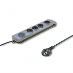 Surge protector Quick Switch 4socket 2,5m gray