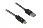 Sharkoon USB 3.1 A-C black / grey 1.0m - Aluminum + Braid