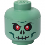 Room Copenhagen LEGO Storage Head Skeleton, storage box green/black, small