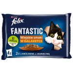 Felix Fantastic k&uuml;&uuml;liku- ja lambalihaga kassitoit 340 g (4 x 85 g)