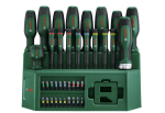 Bosch Powertools Screwdriver Set Mixed, 39-piece (green/black, with practical stand)