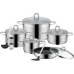 Silit Diamant cooking pot set 9 pieces (stainless steel)