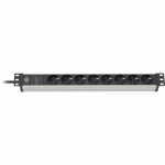 Brennenstuhl Alu Line 8-way 19 2m black / grey - H05VVF3G1,5 / 19,500 A