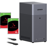 Ugreen DH2300 Bundle with 2x Seagate IronWolf NAS 4 TB CMR (black)