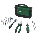 Bosch Powertools starter tool set, 26 pieces (green/black, with textile zip case)