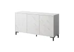 MARMO 3D kummut 150x45x80.5 cm mattvalge/marmorvalge