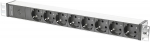 Brennenstuhl Premium-Line 19 8-way power strip (black/light grey, suitable for 19 racks)