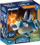 PLAYMOBIL 71082 Dragons: The Nine Realms - Plowhorn & D'Angelo, Construction Toy (With Crystal Rock to Blow Up)
