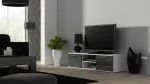 Cama TV-alus SOHO 140 valge/hall l&auml;ikega