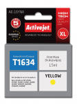 Activejet AE-16YNX tindikassett (asendus Epson 16XL T1634 printerile; Supreme; 15 ml; kollane)
