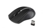 Wireless optical mouse, GALAXY black/silver, rubber surface