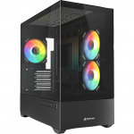 Sharkoon MK6 RGB , Tower case (black, Tempered Glass x 2)