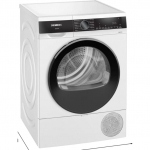Siemens WQ33G2D41 iQ500 Heat Pump Tumble Dryer White Black