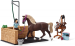 Schleich Horse Club washing area with Emily & Luna, play figure