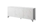 MARMO 3D kummut 200x45x80,5 cm mattvalge/marmorvalge