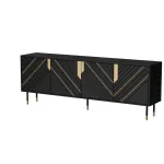 Cama 4D MOUNTAIN kummut 204x40x72 must + kuldne