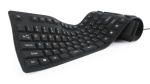 Silicone keyboard USB+PS/2 black