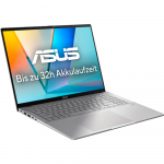 Asus Vivobook S16 (S3607QA-SH095W) (silber, Qualcomm Snapdragon X X1-26-100, Qualcomm Adreno GPU, 16 GB LPDDR5X, 1 TB (1 TB SSD), Windows 11 Home) - German - DE Layout