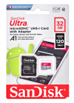 Sandisk SDSQUAR-032G-GN6MN m&auml;lukaart 32 GB MicroSDHC klass 10 UHS-I