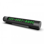 Tellur Temporary Car Parking Card For Two Phone Numbers Metallic Black