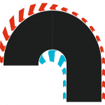 Carrera HYBRID hairpin curve 180&deg; L/R