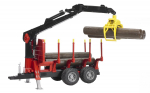Bruder Professional Series Forestry Trailer with loading Crane and Grab (02252)