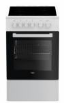 Beko FSS57000GW cooker Freestanding cooker Ceramic Black, White A
