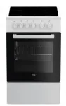 Beko FSS57000GW cooker Freestanding cooker Ceramic Black, White A