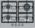 Bosch Serie 4 PGH6B5K90 pliidiplaat Roostevaba teras Sisseehitatud 60 cm Gaas 4 tsoon(i)