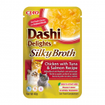 INABA CAT Dashi Delights siidine puljongis kana, tuunikala ja l&otilde;hega - kassimaius - 40g