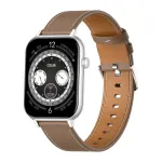 COLMI C28 Smartwatch &ndash; Silver + Brown Leather Strap