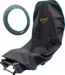 Hazet seat-steering wheel seat cover set 196-6 / 2, protective cover (black, waterproof, oil and grease repellent)