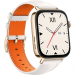 Huawei Watch Fit 3 (Solo-B19V), Smartwatch (gold/white, leather strap in white)