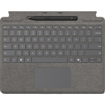 Microsoft Surface Pro Keyboard with Slim Pen (platinum, DE layout, for Surface Pro (11th Edition)/10 for Business/9/8)