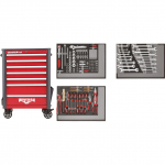 Gedore red tool trolley WINGMAN (red, incl. 129 tools)
