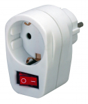 Brennenstuhl Adapter Plug with Switch, Grey