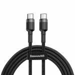 Kaabel USB-C PD Baseus Cafule PD 2.0 QC 3.0 60W 1m (must ja hall)