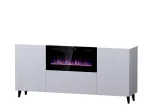 PAFOS kummut elektrilise kaminaga 180x42x82 cm mattvalge