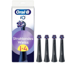 Braun Oral-B iO Radiant White 4-pack, black brush heads, for a brightening clean