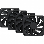 HYTE FA12, black case fans, 4-pack, 120 mm