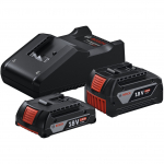 Bosch Powertools starter set 18V (GBA 18V 4.0/2.0Ah + GAL 18V-40 Professional) (black, 2x Li-ion battery, AMPShare Alliance)