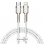 USB-C kaabel Lightningiga Baseus Cafule, valge, toiteallikas, 20W, 1m (valge)