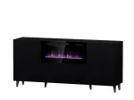 PAFOS kummut elektrilise kaminaga 180x42x82 cm matt must