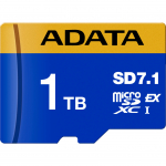 ADATA Premier Extreme microSDXC SD7.1 1 TB, blue/yellow memory card, SD7.1 Express, UHS-I U3, Class 10, V30, Nintendo Switch 2 Ready