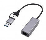 Gembird A-USB3AC-LAN-01 USB 3.1 + type-C gigabit v&otilde;rguadapter, ruumihall