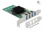 DeLOCK DeLOCK PCIe x4>4x ext. USB 3.0 Quad C.LP