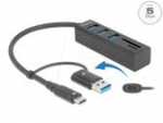 Delock 4P USB 3.2 Gen1+SD/mSD+USB-C/A - 63859