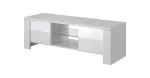 Cama TV-alus WEST 42/130/42 valge/valge l&auml;ikega