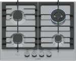 Bosch Serie 6 PCH6A5I90 pliidiplaat Roostevaba teras Sisseehitatud 60 cm Gaas 4 tsoon(i)
